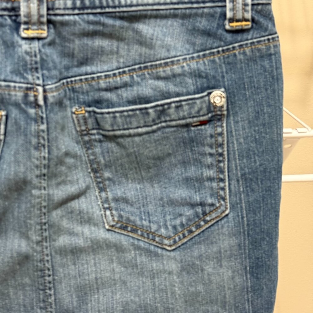 TOMMY HILFIGER DENIM MINI SKIRT 2 Women's Skirt Blue Y2K Vintage Preppy 2000's - Picture 6 of 9